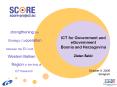 ICT for Government and eGovernment Bosnia and Herzegovina Zlatan 