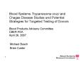 Blood Systems Trypanosoma cruzi and Chagas Disease Studies and Potential Strategies for Targeted Tes