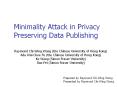 Minimality Attack in Privacy Preserving Data Publishing