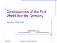 Consequences of the First World War for Germany