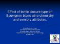 Effect of bottle closure type on Sauvignon blanc wine chemistry and sensory attributes'