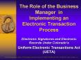 The Role of the Business Manager in Implementing an Electronic Transaction Process