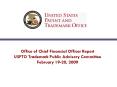 Office of Chief Financial Officer Report USPTO Trademark Public Advisory Committee February 1920, 20