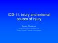 ICD11: injury and external causes of injury
