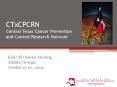 CTxCPCRN Central Texas Cancer Prevention and Control Research Network