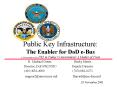 Public Key Infrastructure: The Enabler for DoD eBus A Presentation for PKI in Todays Government: A M