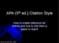 APA 5th ed' Citation Style
