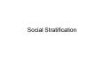 Social Stratification