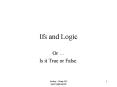Ifs and Logic
