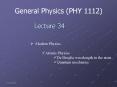 General Physics PHY 1112