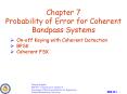 Chapter 7 Probability of Error for Coherent Bandpass Systems