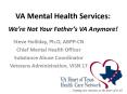 VA Mental Health Services: Were Not Your Fathers VA Anymore