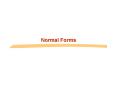 Normal Forms