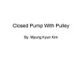 Closed Pump With Pulley