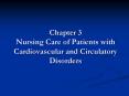 Chapter 3 Nursing Care of Patients with Cardiovascular and Circulatory Disorders