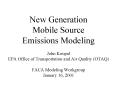New Generation Mobile Source Emissions Modeling John Koupal EPA Office of Transportation and Air Qua