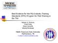 Best Evidence for the FAA Industry Training Standards FITS Program for Pilot Training in the TAA