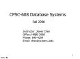 CS 245 Database System Principles