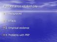 Performance related pay