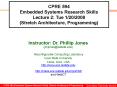 CPRE 594 Embedded Systems Research Skills Lecture 2: Tue 1202008 Stretch Architecture, Programming