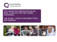 How results from national surveys are used: A view from the Care Quality Commission Lisa Annaly Head