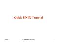 Quick UNIX Tutorial