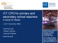 ICT CPD for primary and secondary school teachers A study for Becta