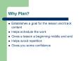 Why Plan