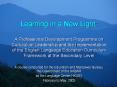Learning in a New Light: A Professional Development Programme on Curriculum Leadership and the Implementation of the English Language Education Curriculum Framework at the Secondary Level