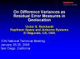 On Difference Variances as Residual Error Measures in Geolocation
