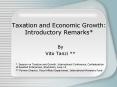 Taxation and Economic Growth: Introductory Remarks