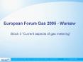 European Forum Gas 2005 Warsaw