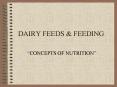 DAIRY FEEDS