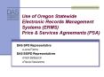 Use of Oregon Statewide Electronic Records Management Systems ERMS Price