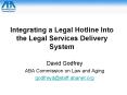Integrating a Legal Hotline Into the Legal Services Delivery System