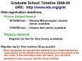 Graduate School Timeline 200809 GRE: http:www'ets'orggre