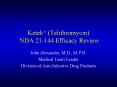 Ketek Telithromycin NDA 21144 Efficacy Review