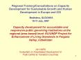 Regional TrainingConsultations on Capacity Development for Sustainable Growth and Human Development