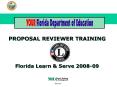 Reviewer Training School Renovation, IDEA and Technology Grants Program Wednesday, November 14, 2001