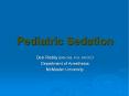 Pediatric Sedation