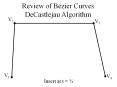 Review of Bzier Curves DeCastlejau Algorithm