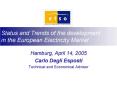 Status and Trends of the development in the European Electricity Market