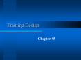 Training Design