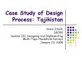 Case Study of Design Process: Tajikistan