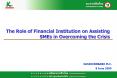 The Role of Financial Institution on Assisting SMEs in Overcoming the Crisis