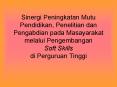 Sinergi Peningkatan Mutu Pendidikan, Penelitian dan Pengabdian pada Masayarakat melalui Pengembangan