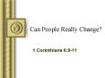Can People Really Change