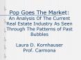 Pop Goes The Market: An Analysis Of The Current Real Estate Industry As Seen Through The Patterns of