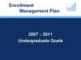 Enrollment Management Plan
