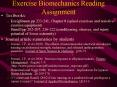 Exercise Biomechanics Reading Assignment